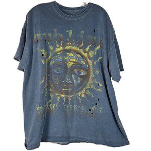 Sublime Sun Face Tee Distressed Graphic Band Shirt Grunge Streetwear Festival